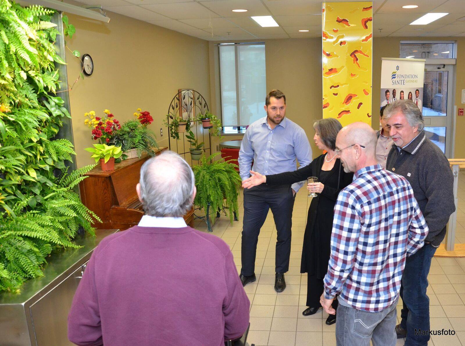 Foundation inauguration jeannine explains living wall